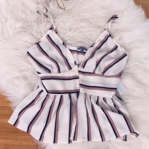 Charlotte Russe Striped Peplum